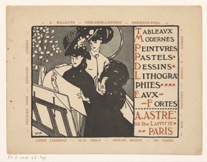 Visitkort från konsthandlaren Achille Astre i Paris av Anonymous