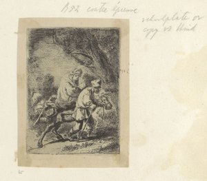 Flyg till Egypten: Small Plate Recueil de Rembrandt av H. L. Basan, 1807/1808, 65 (124) (serietitel) Recueil de quatre-vingt-cinq estampes originales (serietitel) av Anonymous