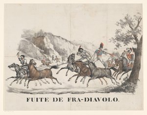 Flyg från Fra-Diavolo Fuite de Fra Diavolo (titel på objekt) av Anonymous