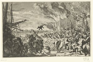 Grymheter i en by vid vattnet, 1672 av Anonymous