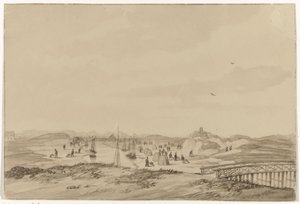 Sandutgrävning i sanddynerna nära Haag, 1846 av Anonymous