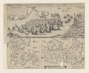Zeeslag i de Sont, 1658 Bild på den holländska stämningen i Sündt / och mycket blodiga möten följde, fredag ​​29 oktober A. och 8 november. ... Ao. 1658 (titel på objekt) av Anonymous