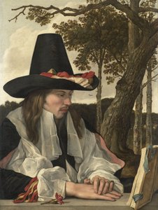 En man som läser, ca 1660 (olja på duk) av Anonymous Anonymous
