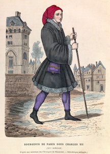 En borgare i Paris under kung Karl VII - Borgerlig parisisk man under Karl VII:s regeringstid av Anonymous Anonymous