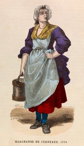 En kärnhandlare 1774 (valnötter) - Valnötsförsäljare 1774 - privat samling av Anonymous Anonymous