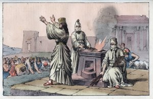 Forntida persisk civilisation: magiker, officiella präster och lärjungar av Zarathoustra (gamla orienten, perser: magiker) - gravyr från "" Seder och seder för alla folk i universum. Det är historien om regeringen, lagarna, milisen, religionen av Anonymous Anonymous