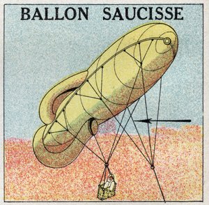 Ballonger: ballongkorv. Anonym illustration av 1925. Privat samling. av Anonymous Anonymous