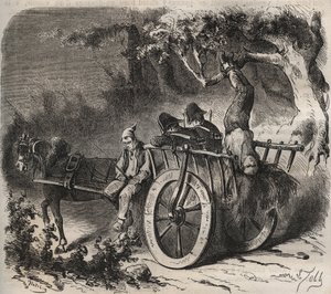 Djärv flykt för en styrka från Toulon Bagne på 1800-talet. Gravyr i "Fångarnas historia från deras skapelse till idag" (1877) av Pierre Zaccone (1817-1895) (Colonia Penale - Straffkoloni). Privat samling. av Anonymous Anonymous