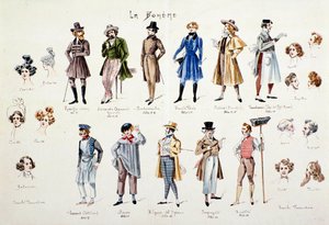 Karaktärer i La boheme-operan av Puccini (1896) av Anonymous Anonymous
