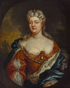 Grevinnan Palatine Caroline av Nassau-Saarbrücken (1704-1774) - Anonym. Olja på duk, ca. 1725. Mått : 85x67 cm Privat samling av Anonymous Anonymous
