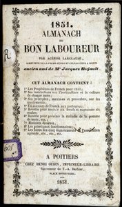 Omslag till Almanach du Bon Ploureur, av Agenor Larclause, Poitiers av Anonymous Anonymous