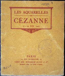 Omslag till katalogen för utställningen "" The Watercolors of Cézanne"" av Anonymous Anonymous