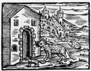 Djävulen och häxan förvandlas till varg och katt - "" Compendium Maleficarum"", handlar om häxor, deras ondska och deras sortileges av Francesco Maria Guazzo eller Guaccio eller Guaccius (15?? -16??) 1608 privatsamling av Anonymous Anonymous