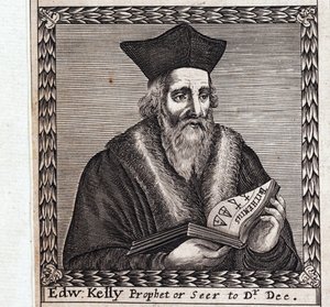 Edward Kelley eller Edward Talbot (1555-1597) - Anonymt verk, gravyr av Anonymous Anonymous