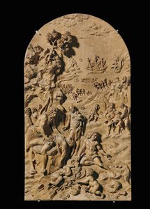 Åtta snidade reliefer, körsbär ... (relief) av Anonymous Anonymous