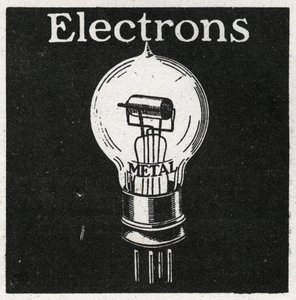 Elektriska fenomen: elektroner. Anonym illustration av 1925. Privat samling. av Anonymous Anonymous