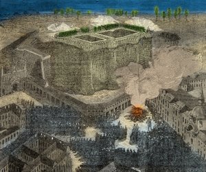 Fete de la Saint Jean Place de la Bastille på 1700-talet, Gravyr, Privat samling av Anonymous Anonymous