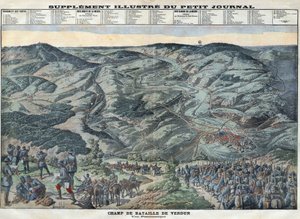 Första världskriget 1914-1918 (kriget 14-18). Översikt över slagfältet i Verdun från 21 februari till 19 december av Anonymous Anonymous