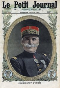 Första världskriget 1914-1918 (kriget 14-18). Porträtt av den franske generalen Pierre Dubois (1852-1924). I "" Le Petite Journal"", den 18/06/1916. Privat samling av Anonymous Anonymous