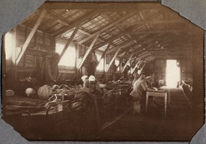 Första världskriget 1914-1918: baracker av sårade franska krigssoldater i Couville i Engelska kanalen, Nedre Normandie (Negre Normandie), Frankrike. Anonym fotografi maj 1917. Privat samling, Stella. av Anonymous Anonymous