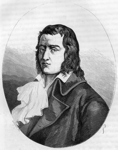 Franska revolutionen: "" Porträtt av Francois Babeuf dit Gracchus (1760-1797) Fransk revolutionär - Gravyr från 1863 i "" Le Livre Rouge - Histoire De L
