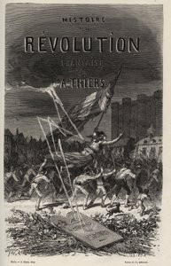 Frontispice från 1866 av "Historia om den franska revolutionen" av Adolphe Thiers. Privat samling. av Anonymous Anonymous