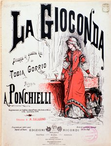 Frontispice av La Gioconda, opera av Ponchielli av Anonymous Anonymous