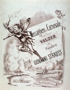 Frontispice av partitur av Carnevals-Botschafter (op. 270) av Johann Strauss av Anonymous Anonymous