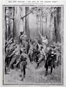 Illustration till The Girl of the West, opera av Puccini av Anonymous Anonymous