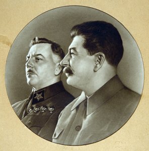 Yosef Stalin och Kliment Voroshilov (Vorochilov av Anonymous Anonymous