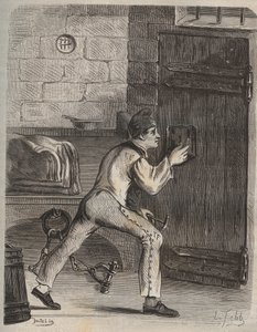Le convict Blouet - Gravyr i "Fångarnas historia från deras skapelse till våra dagar" (1877) av Pierre Zaccone (1817-1895) (Colonia Penale - Straffkoloni) Privat samling av Anonymous Anonymous
