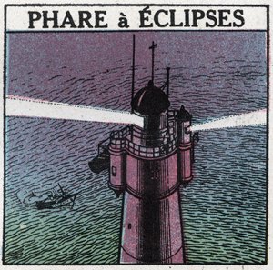 Ljussignaler: Eclipses Lighthouse. Anonym illustration av 1925. Privat samling. av Anonymous Anonymous