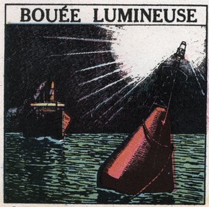 Ljussignaler: ljusboj. Anonym illustration av 1925. Privat samling. av Anonymous Anonymous