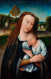 Madonna med barn, ca 1520 (olja på pannå) av Anonymous Anonymous