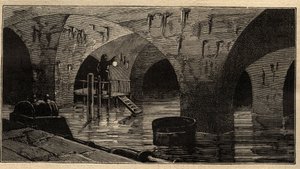 Menilamount Reservoir - Paris - 1890 - gravyr 1890 av Anonymous Anonymous