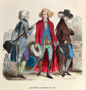Herrdräkter 1787 - privat samling av Anonymous Anonymous