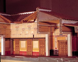 Miniatyr av den tragiska poetens hus i Pompei. av Anonymous Anonymous