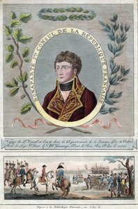 Napoleon Bonaparte som Frankrikes förste konsul - Anonym - 1802 - Etsning, akvarell - 28,1x17,9 - Privat samling av Anonymous Anonymous