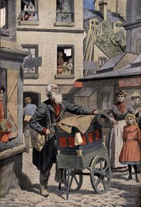 Gamla metier: den barbariske orgelspelaren på Paris gator. Gravyr i rubriken på Petity Journal, 1908-04-26. Privat samling. av Anonymous Anonymous