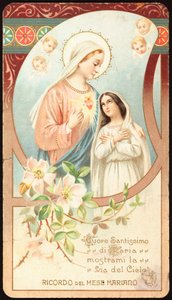 Our Lady Protecting and Guiding the Way to Heaven Fromma bild. 1900-talets privata samling av Anonymous Anonymous