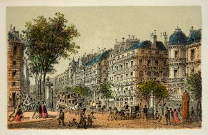 Paris 1874: Boulevard des Italians, privat samling av Anonymous Anonymous