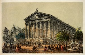 Paris 1874: Kyrkan La Madeleine, privat samling av Anonymous Anonymous