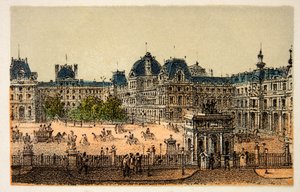 Paris 1874: Det nya Louvren, privat samling av Anonymous Anonymous