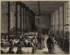 Paris, professionell kommunal skola Diderot - gravyr 1890 av Anonymous Anonymous