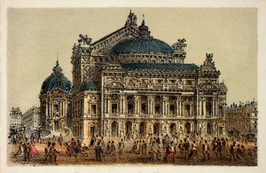 Paris 1874: Den nya operan (opera garnier), privat samling av Anonymous Anonymous