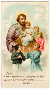 Fromma bild: Congregation of St Joseph Workers (kromolitografi) av Anonymous Anonymous