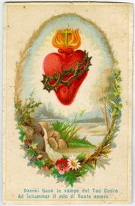 Fromma bild: Sacred Heart (kromolitografi) av Anonymous Anonymous