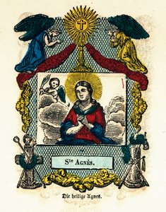 Fromma bild: Saint Agnes. Gravyr av 1800-talets Privatsamling av Anonymous Anonymous