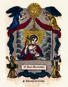 Fromma bild: Johannes Döparen. Gravyr av 1800-talets Privatsamling av Anonymous Anonymous