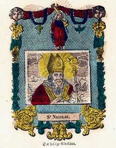 Fromma bild: Sankt Nikolaus. Gravyr av 1800-talets Privatsamling av Anonymous Anonymous
